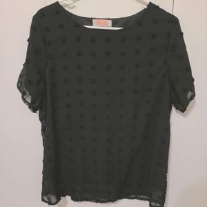 CDM Collective Polka Dot Textured Top - M
